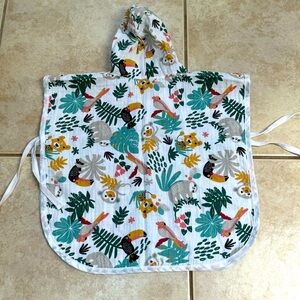 Kids Muslin Cotton Hooded Towel with Jungle Print